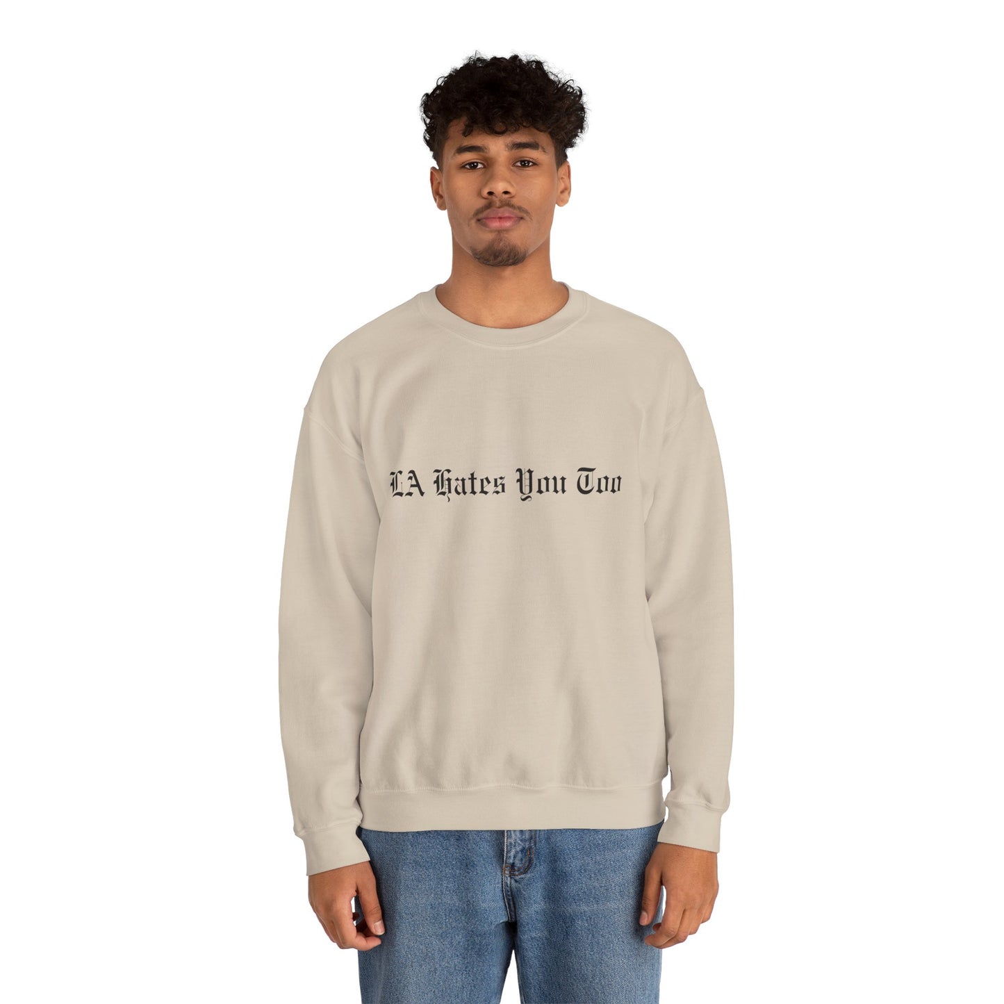 Unisex Heavy Blend™ Crewneck Sweatshirt "LA Hates You Too" Without Graphic